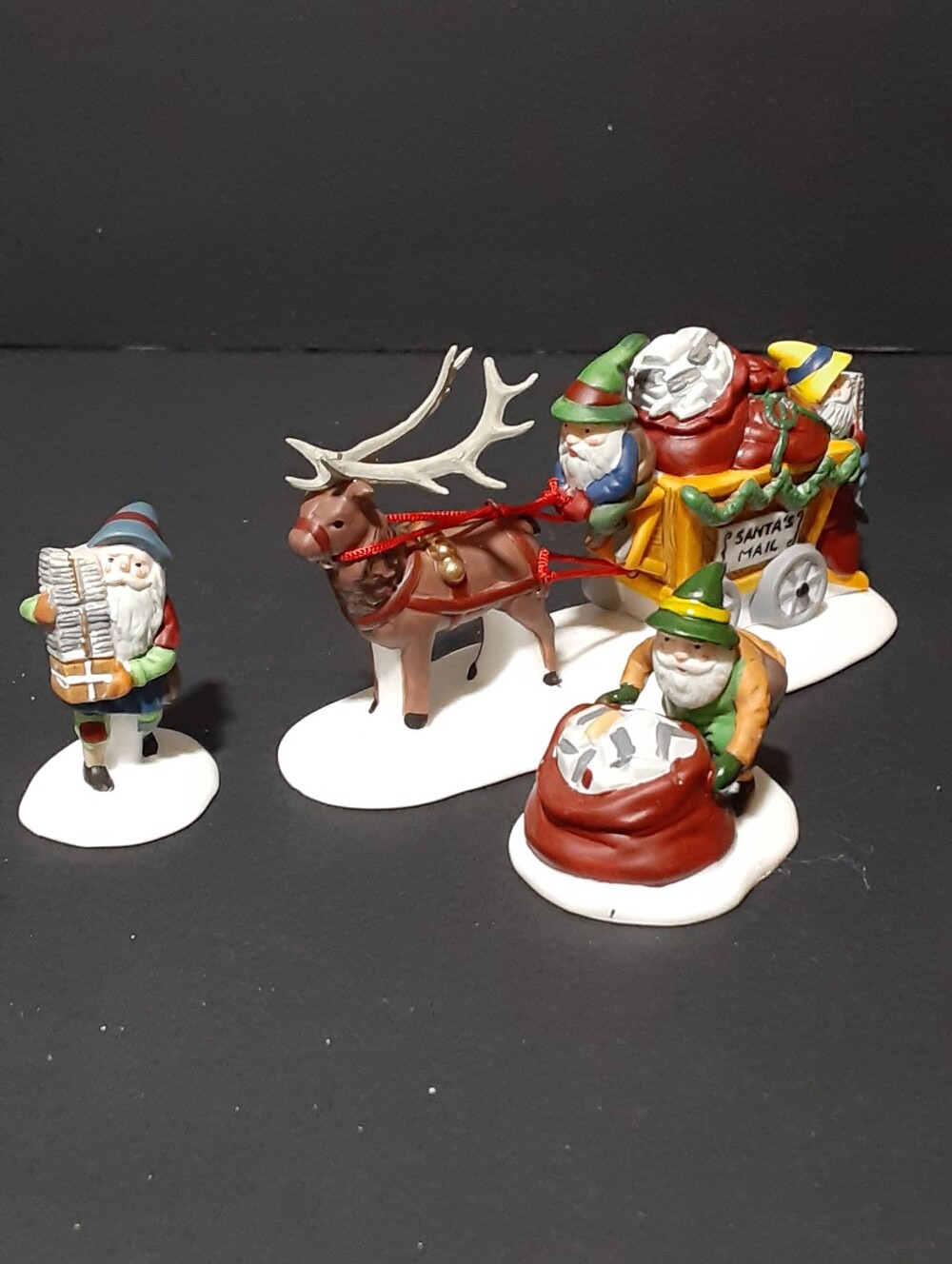 Vintage Department 56 "Letters For Santa" 3 Pc Figurine North Pole Series 5604-9